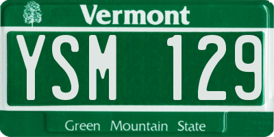 VT license plate YSM129