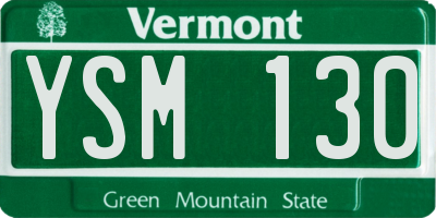 VT license plate YSM130