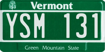 VT license plate YSM131