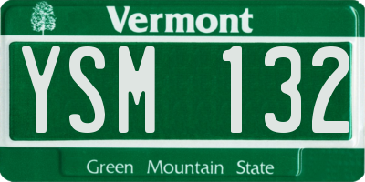 VT license plate YSM132