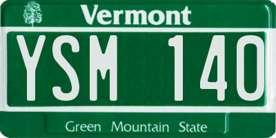 VT license plate YSM140