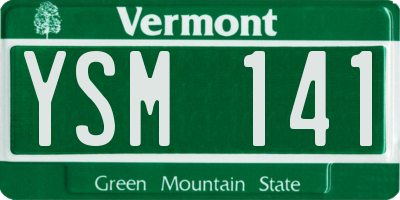 VT license plate YSM141