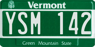 VT license plate YSM142