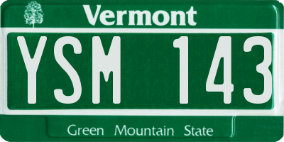 VT license plate YSM143