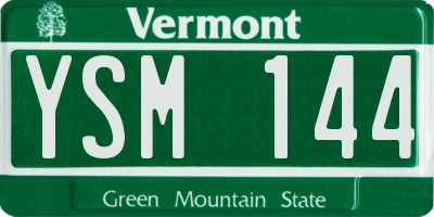 VT license plate YSM144