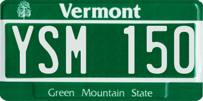 VT license plate YSM150