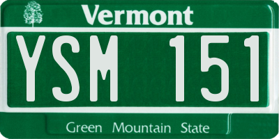 VT license plate YSM151