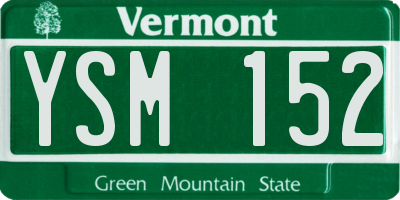 VT license plate YSM152
