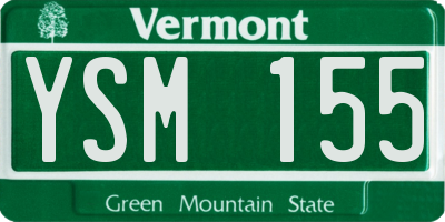 VT license plate YSM155