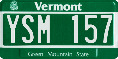 VT license plate YSM157