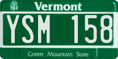 VT license plate YSM158