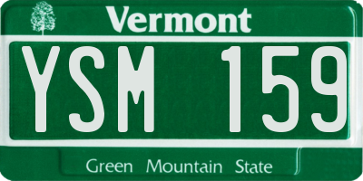 VT license plate YSM159