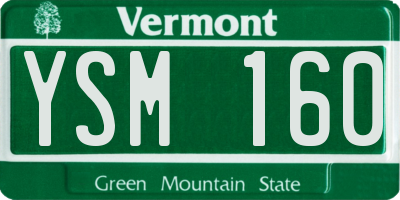 VT license plate YSM160