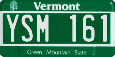 VT license plate YSM161