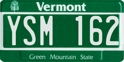 VT license plate YSM162