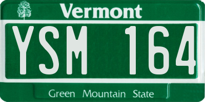 VT license plate YSM164