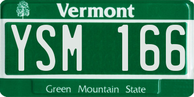 VT license plate YSM166
