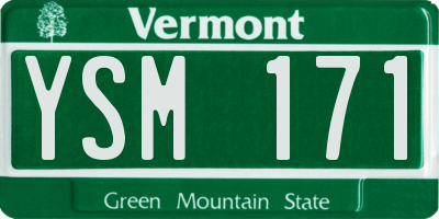 VT license plate YSM171