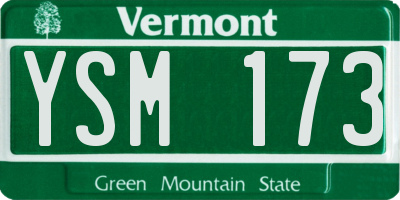 VT license plate YSM173