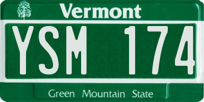 VT license plate YSM174