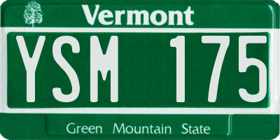 VT license plate YSM175