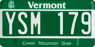 VT license plate YSM179