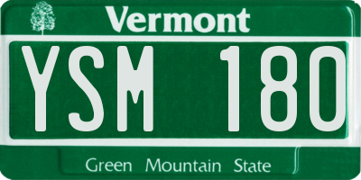 VT license plate YSM180
