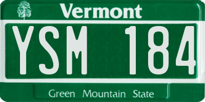 VT license plate YSM184