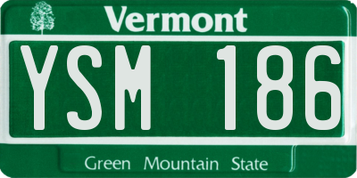 VT license plate YSM186