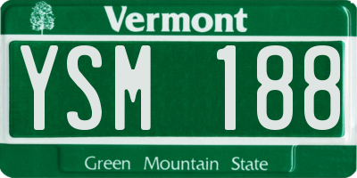 VT license plate YSM188