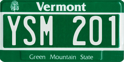 VT license plate YSM201