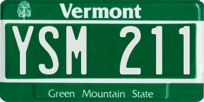 VT license plate YSM211