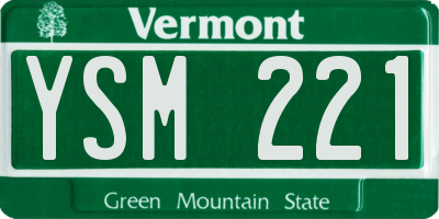 VT license plate YSM221