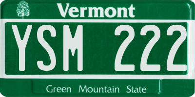 VT license plate YSM222