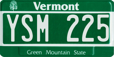 VT license plate YSM225