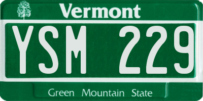 VT license plate YSM229
