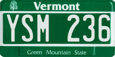VT license plate YSM236
