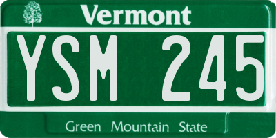 VT license plate YSM245