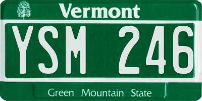 VT license plate YSM246
