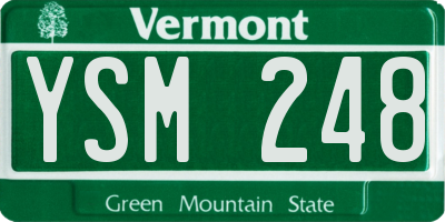 VT license plate YSM248