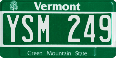 VT license plate YSM249