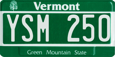 VT license plate YSM250