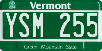 VT license plate YSM255