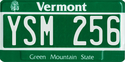 VT license plate YSM256