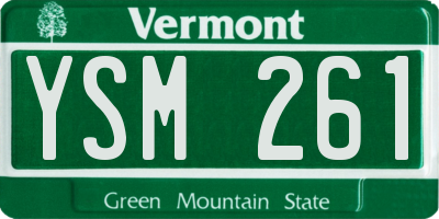 VT license plate YSM261