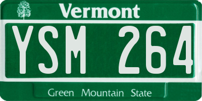 VT license plate YSM264