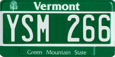 VT license plate YSM266
