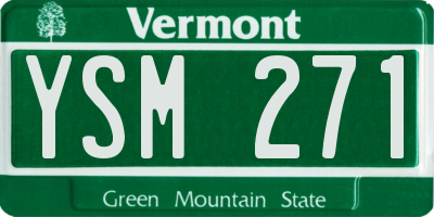 VT license plate YSM271
