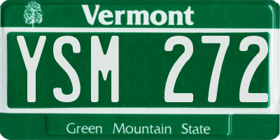 VT license plate YSM272