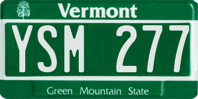 VT license plate YSM277